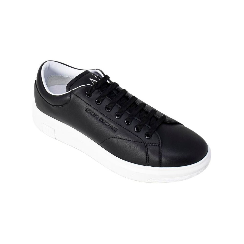 Armani Exchange Black Leather Sneaker Armani Exchange White Smoke