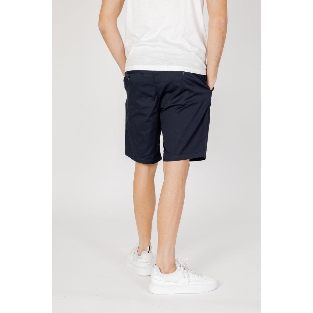 Armani Exchange Blue Cotton Short Armani Exchange Light Gray