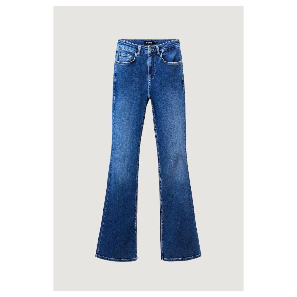 Desigual Blue Cotton Jeans & Pant Desigual Lavender