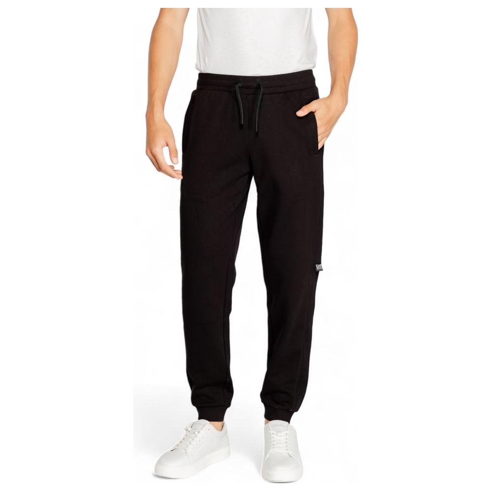EA7 Emporio Armani Black Cotton Jeans & Pant EA7 Emporio Armani Light Gray