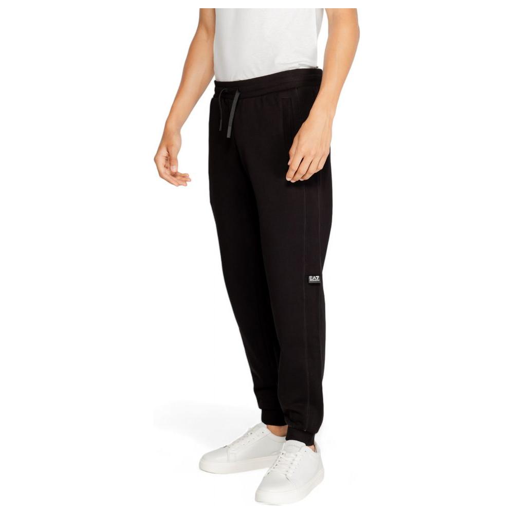 EA7 Emporio Armani Black Cotton Jeans & Pant EA7 Emporio Armani Light Gray
