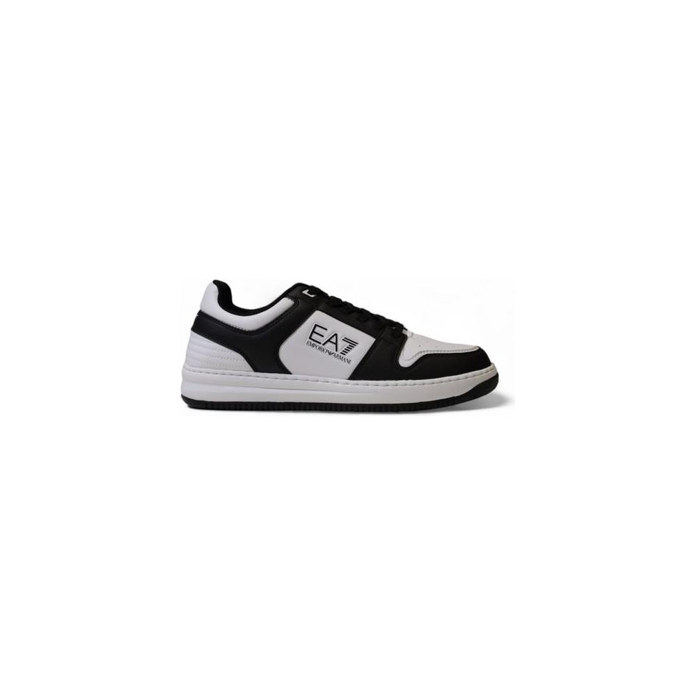 EA7 Emporio Armani Black And White Polyester Sneaker EA7 Emporio Armani Black