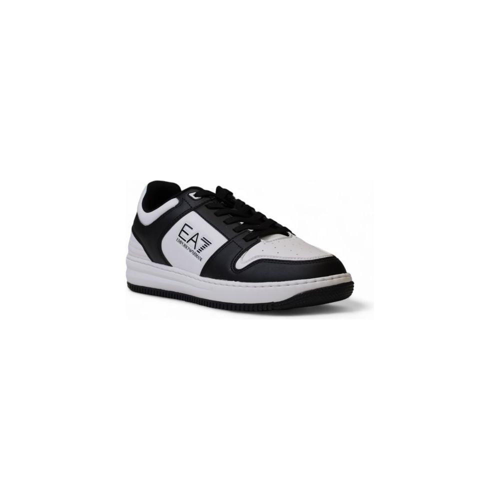 EA7 Emporio Armani Black And White Polyester Sneaker EA7 Emporio Armani Black