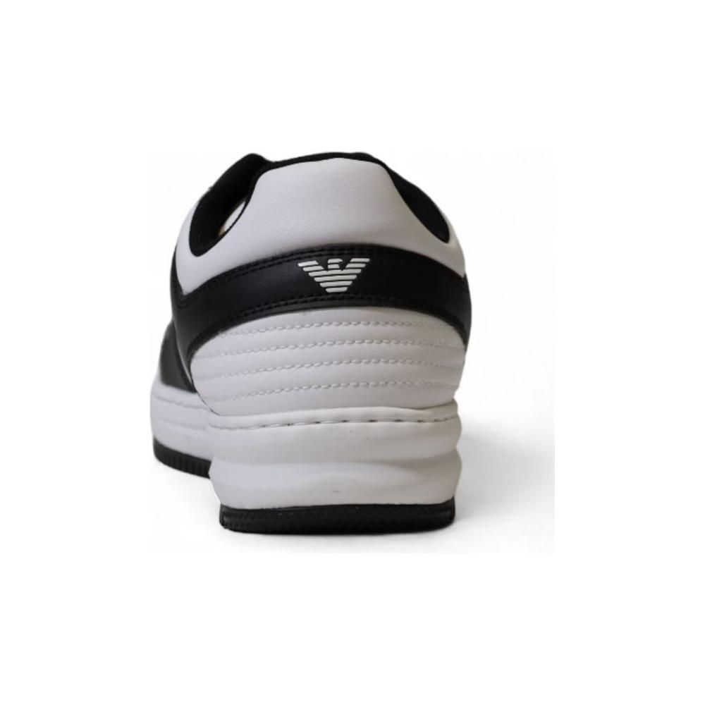 EA7 Emporio Armani Black And White Polyester Sneaker EA7 Emporio Armani Gray