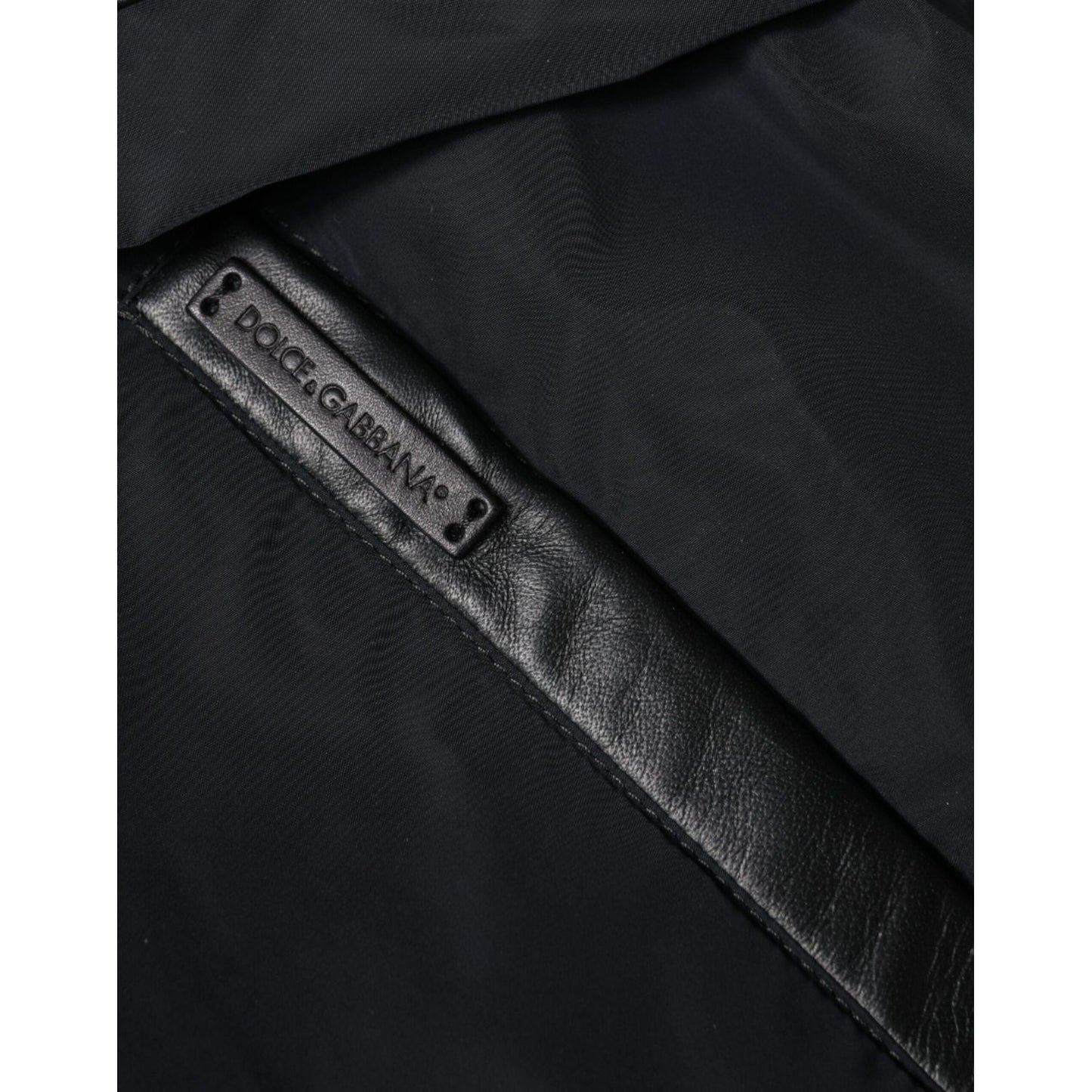 Dolce & Gabbana Black Hooded Full Zip Men Bomber Jacket Dolce & Gabbana Black