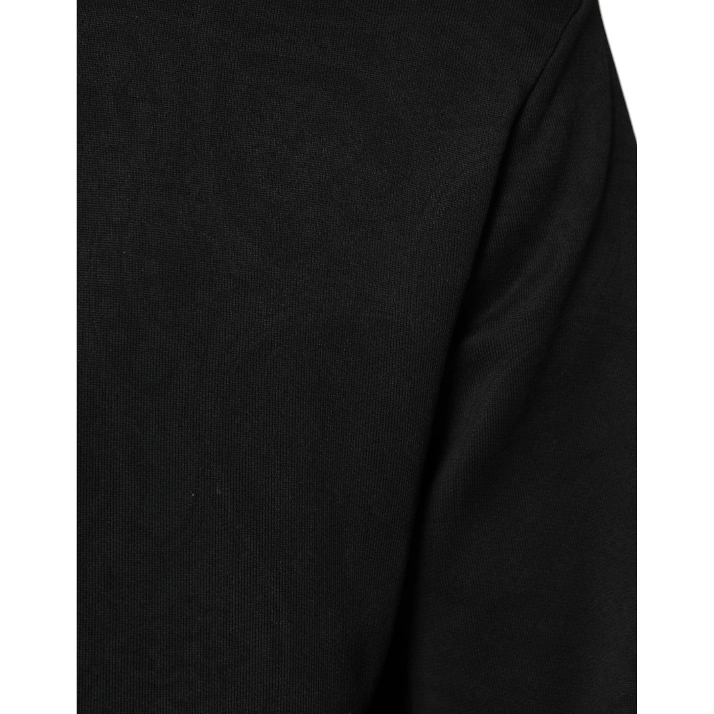 Dolce & Gabbana Black Cotton Full Zip Hooded Bomber Jacket Dolce & Gabbana Black
