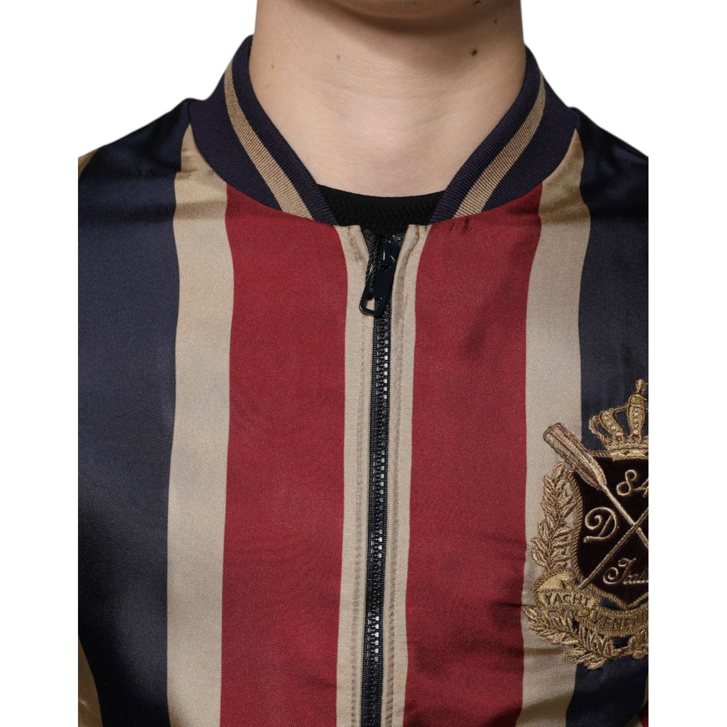 Dolce & Gabbana Multicolor #DGMillennials Full Zip Men Bomber Jacket Dolce & Gabbana Sienna