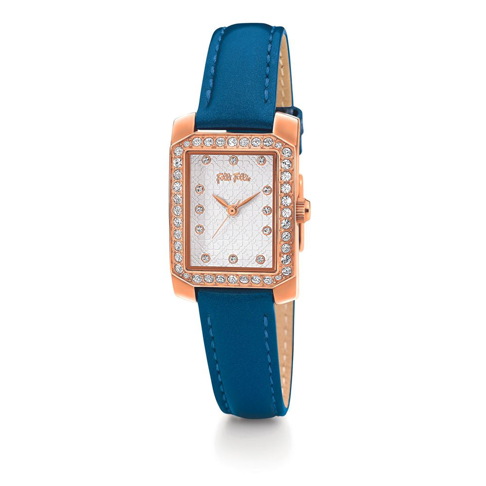 Folli Follie Blue Leather Watch Folli Follie Dark Slate Gray