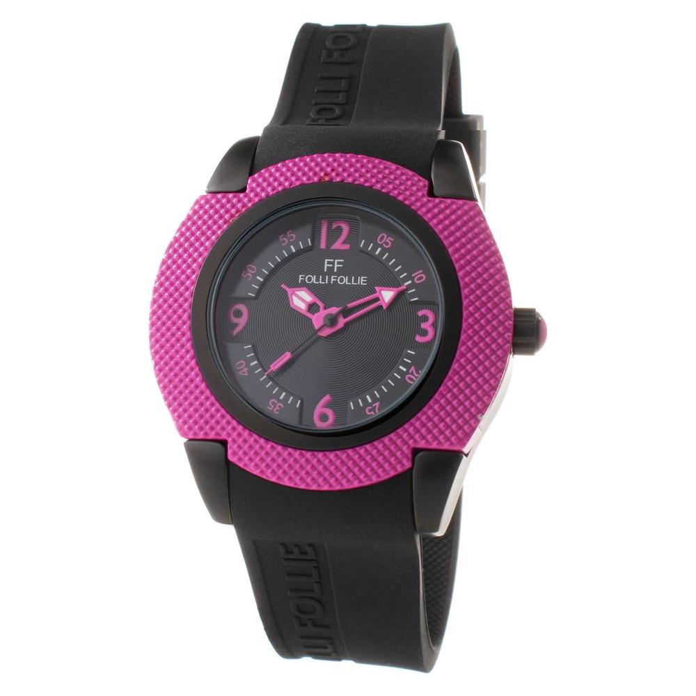 Folli Follie Black Silicone Watch Folli Follie Dark Slate Gray