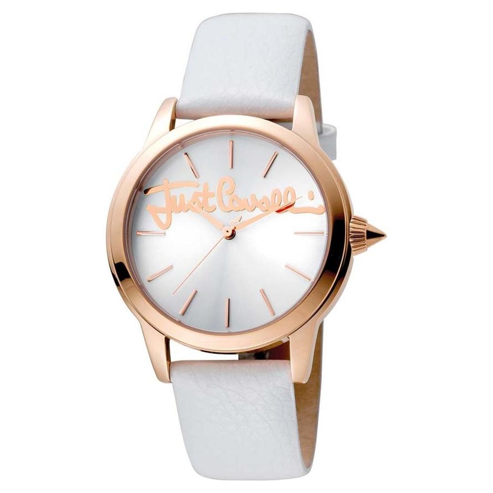 Just Cavalli White Leather Watch Just Cavalli Light Gray