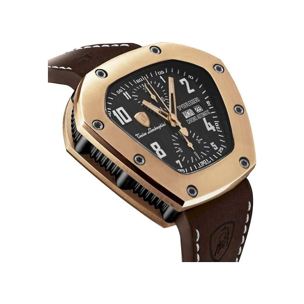 Lamborghini Black Leather Watch Lamborghini Tan