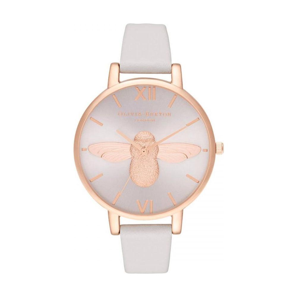 Olivia Burton Beige Synthetic Leather Watch Olivia Burton Light Gray