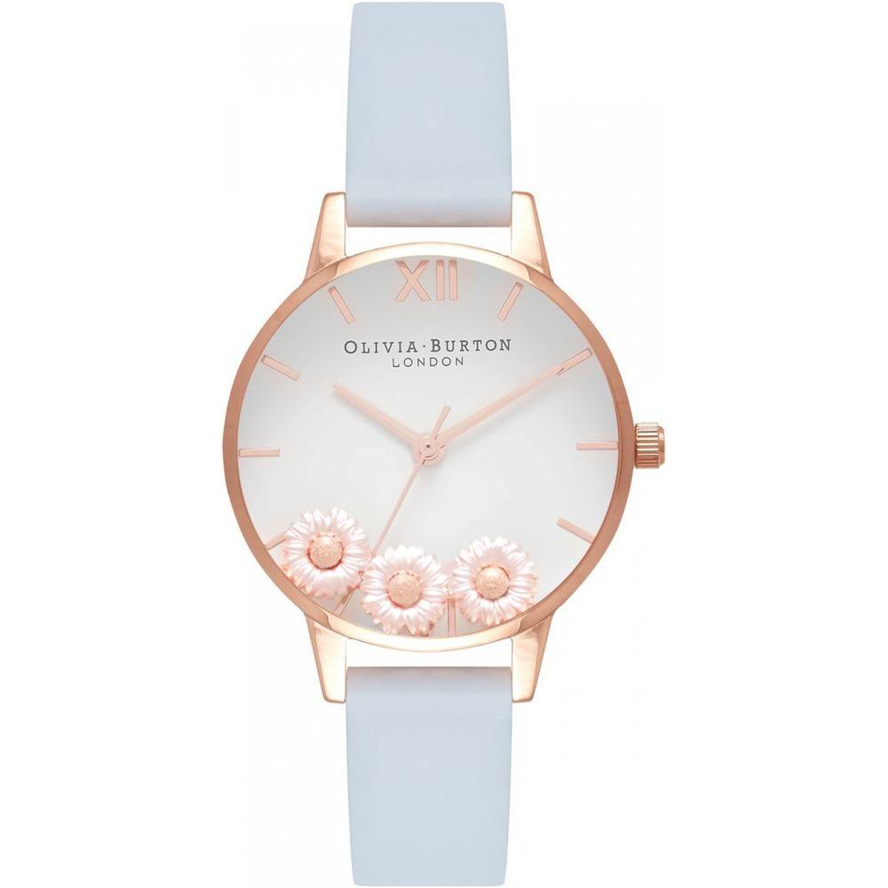 Olivia Burton Blue Synthetic Leather Watch Olivia Burton Light Gray