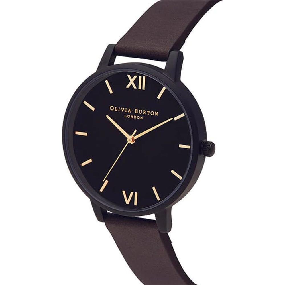 Olivia Burton Black Synthetic Leather Watch Olivia Burton Dark Slate Gray
