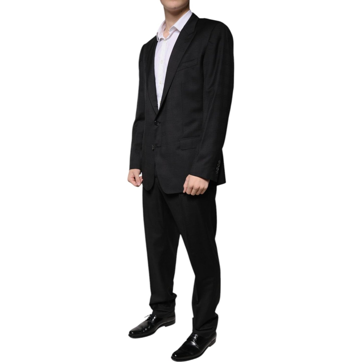 Dolce & Gabbana Black Wool Single Breasted Formal Suit Dolce & Gabbana Black