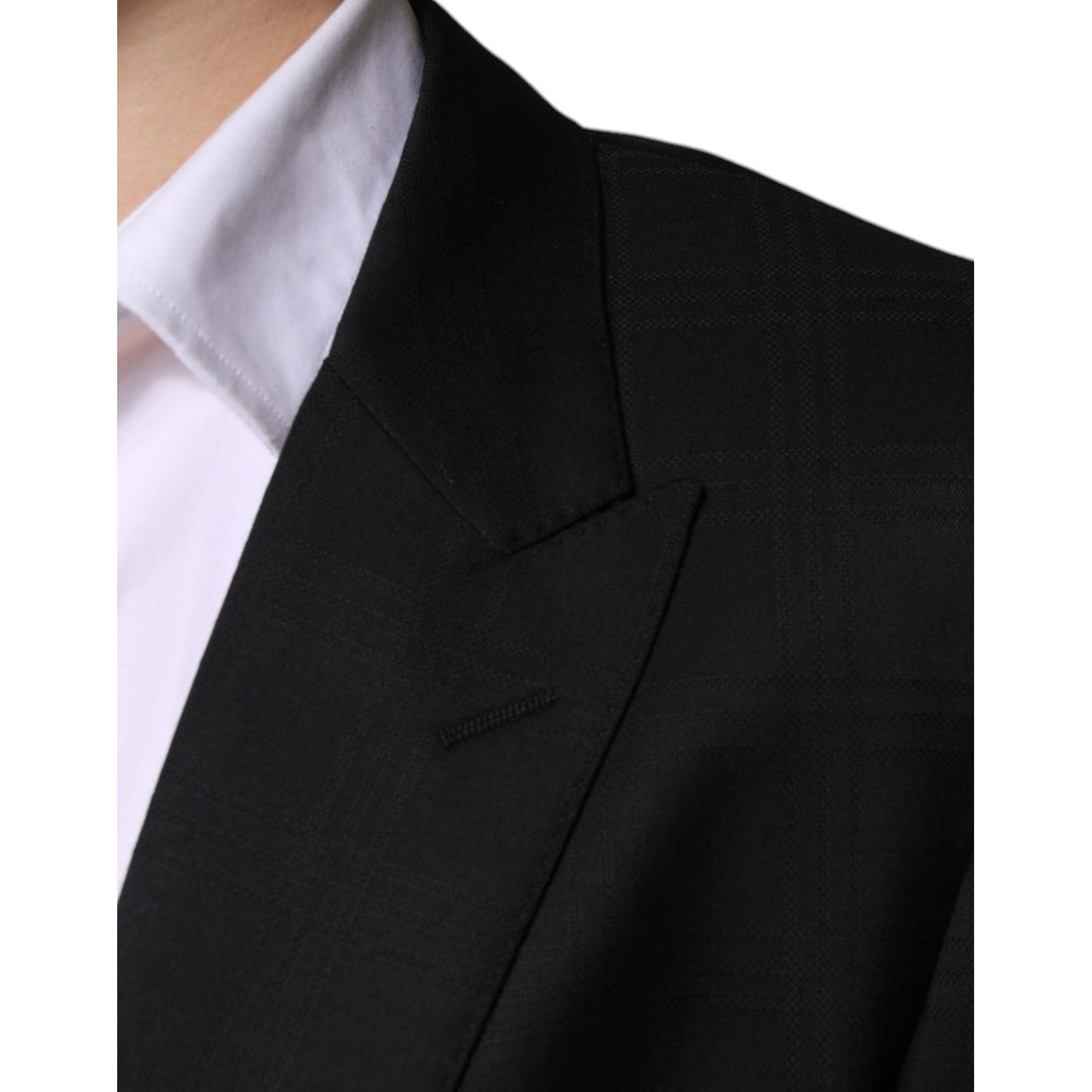 Dolce & Gabbana Black Wool Single Breasted Formal Suit Dolce & Gabbana Thistle