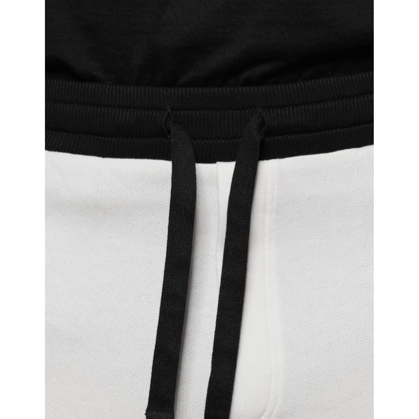 Dolce & Gabbana White Cotton Slim Men Jogger Sweatpants Pants Dolce & Gabbana Light Gray
