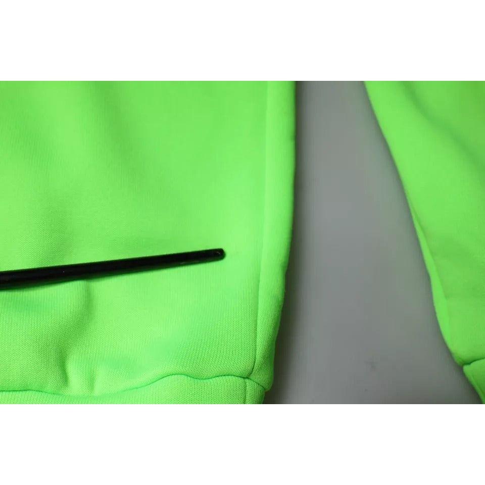 Dolce & Gabbana Neon Green Polyester Cargo Jogger Sweatpants Pants Dolce & Gabbana Light Green