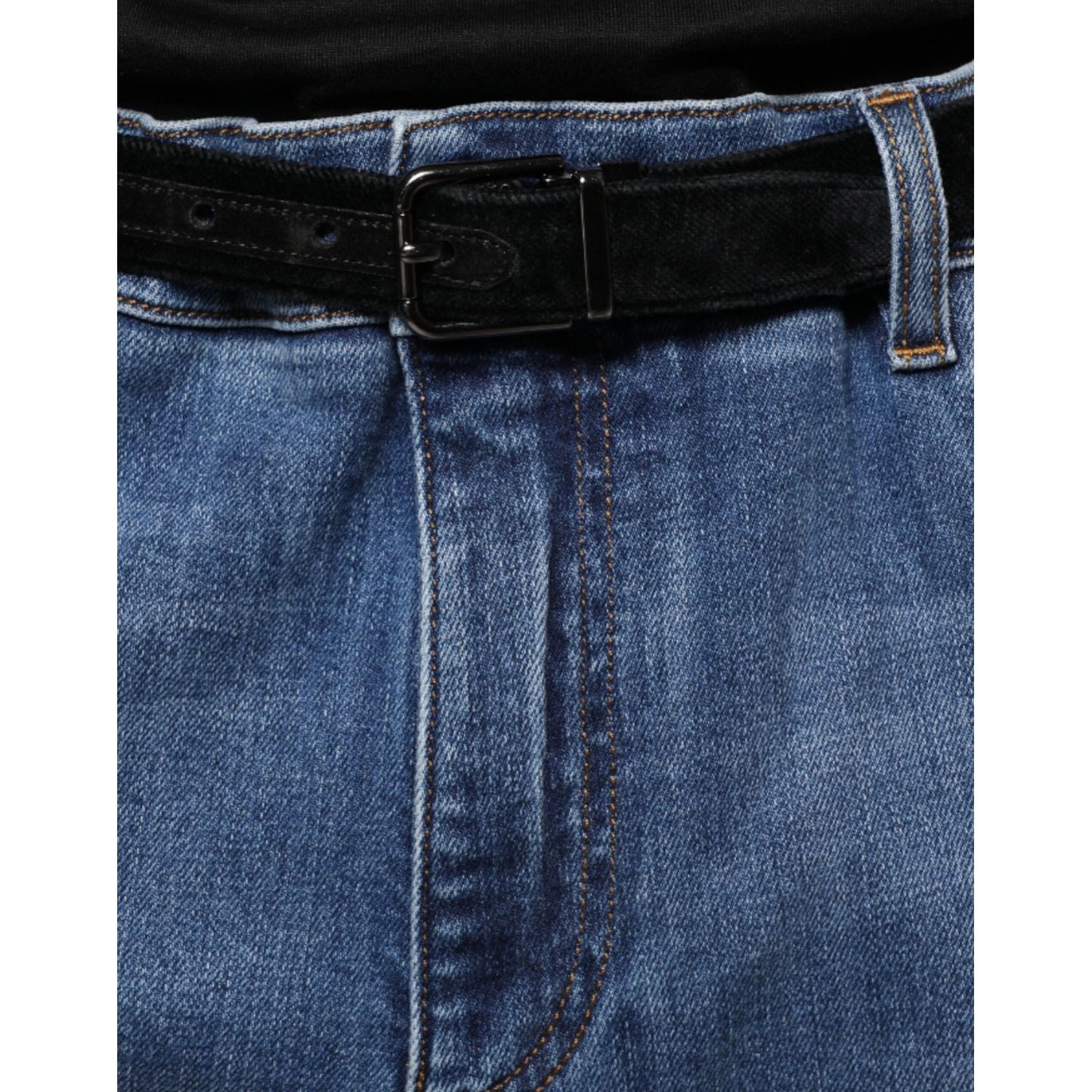 Dolce & Gabbana Blue Washed Cotton Stretch Men Denim Jeans Dolce & Gabbana Dark Slate Gray