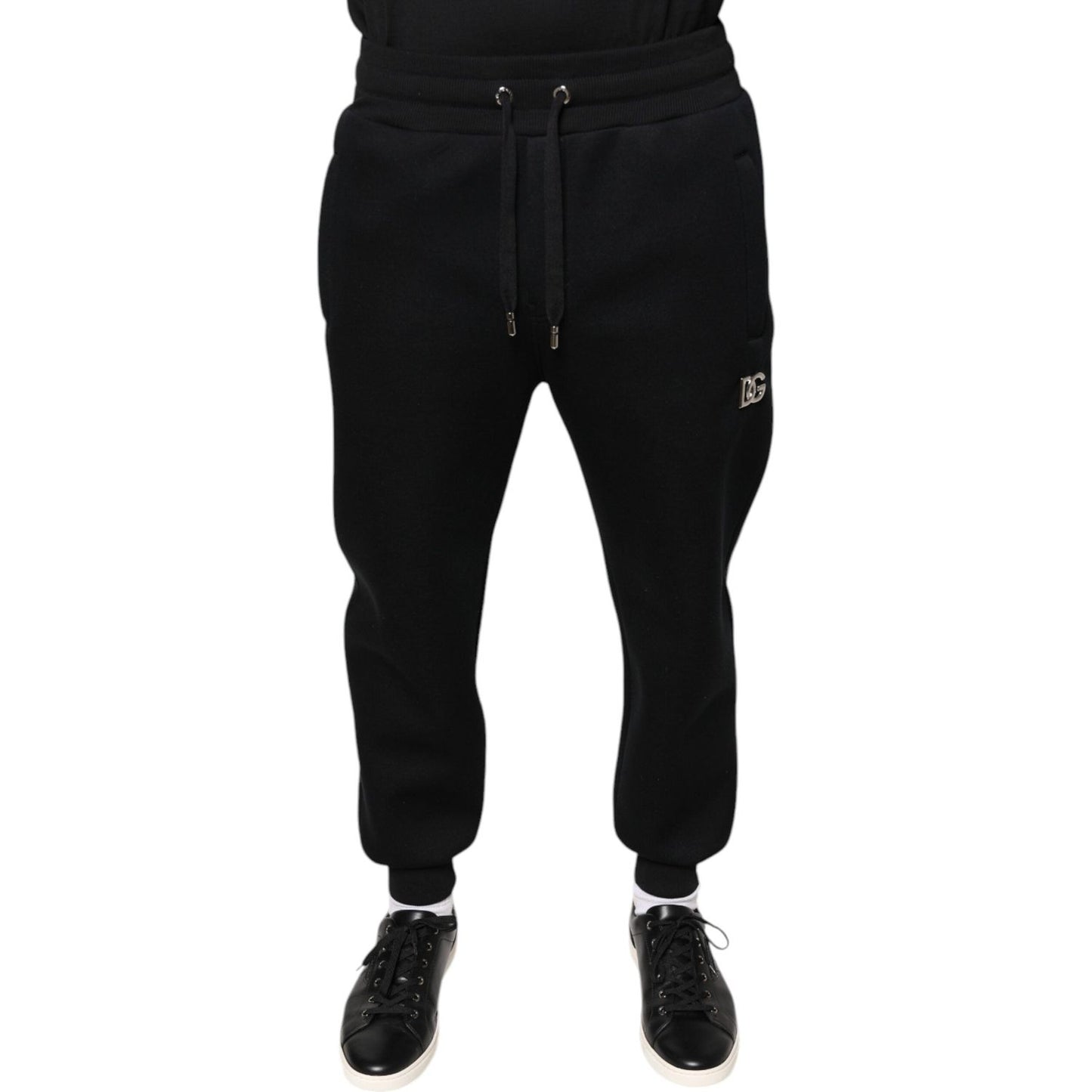 Dolce & Gabbana Black Modal DG Logo Jogger Men Sweatpants Pants Dolce & Gabbana Black