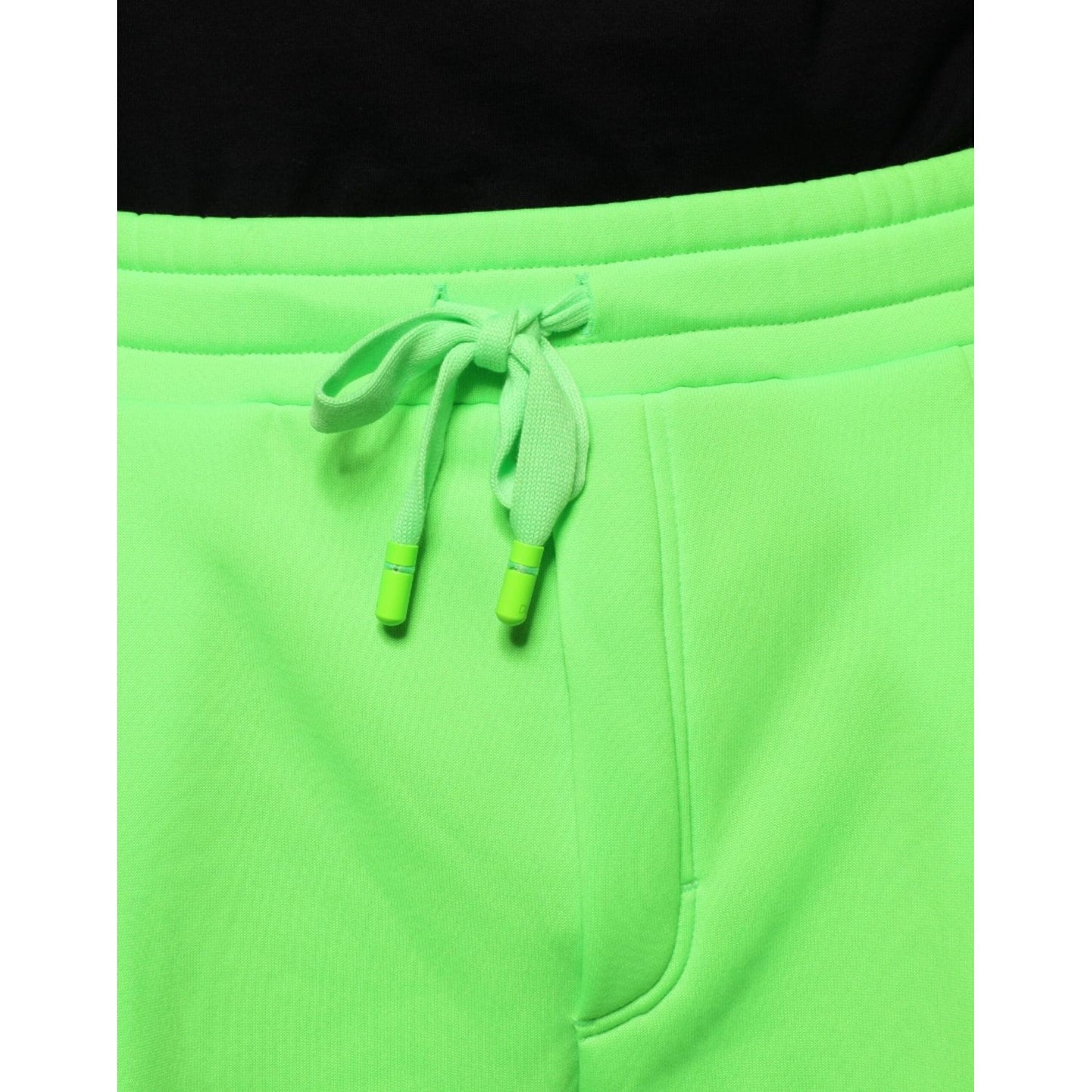 Dolce & Gabbana Neon Green Polyester Cargo Jogger Sweatpants Pants Dolce & Gabbana Light Green