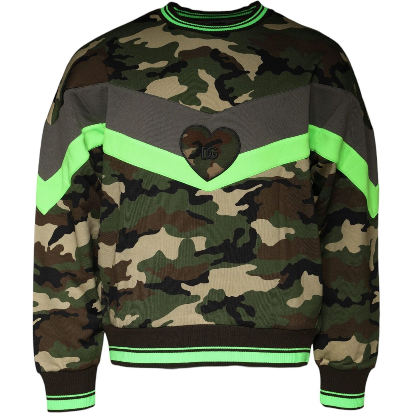 Dolce & Gabbana Multicolor Camouflage Sweatshirt Sweater Dolce & Gabbana Dark Slate Gray