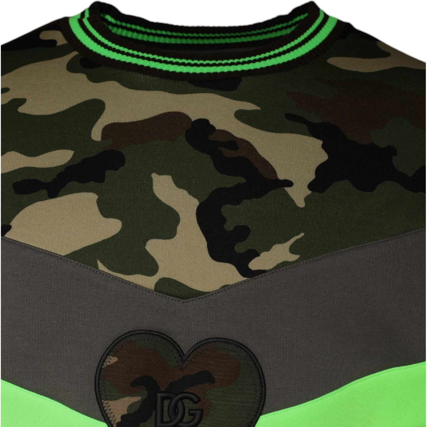 Dolce & Gabbana Multicolor Camouflage Sweatshirt Sweater Dolce & Gabbana Dark Slate Gray