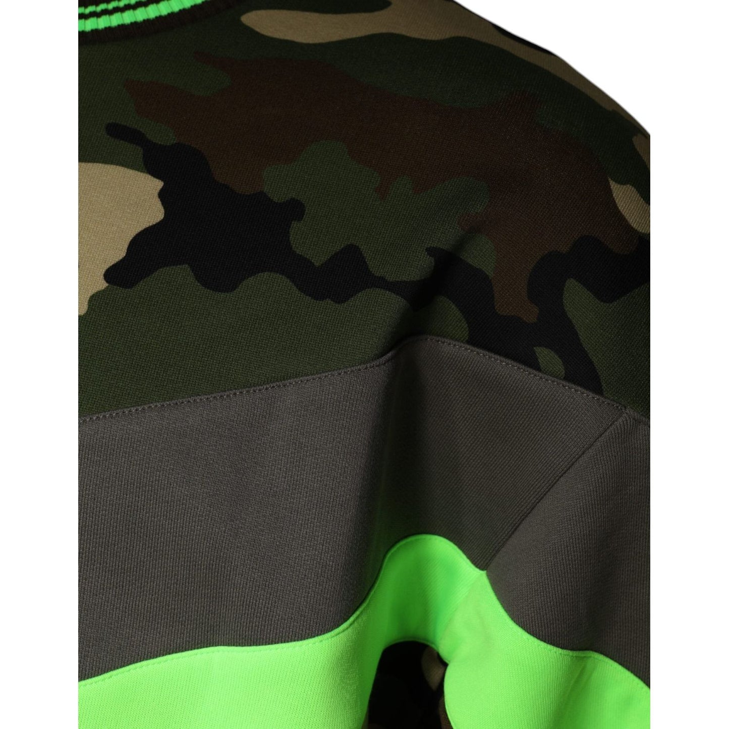 Dolce & Gabbana Multicolor Camouflage Sweatshirt Sweater Dolce & Gabbana Black