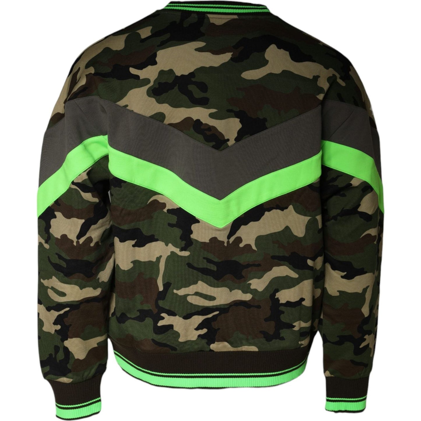 Dolce & Gabbana Multicolor Camouflage Sweatshirt Sweater Dolce & Gabbana Black