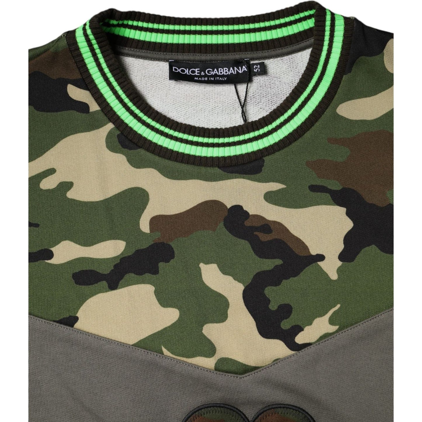 Dolce & Gabbana Multicolor Camouflage Sweatshirt Sweater Dolce & Gabbana Dark Slate Gray
