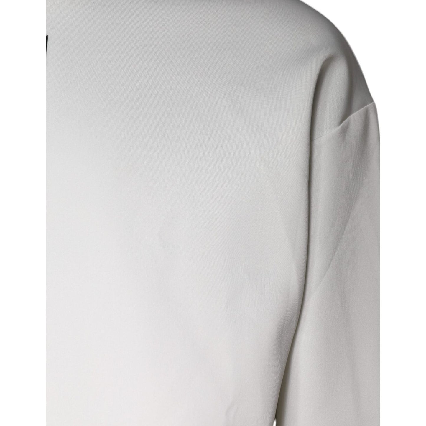 Dolce & Gabbana White D&G Logo Hooded Men Sweatshirt Sweater Dolce & Gabbana Light Gray
