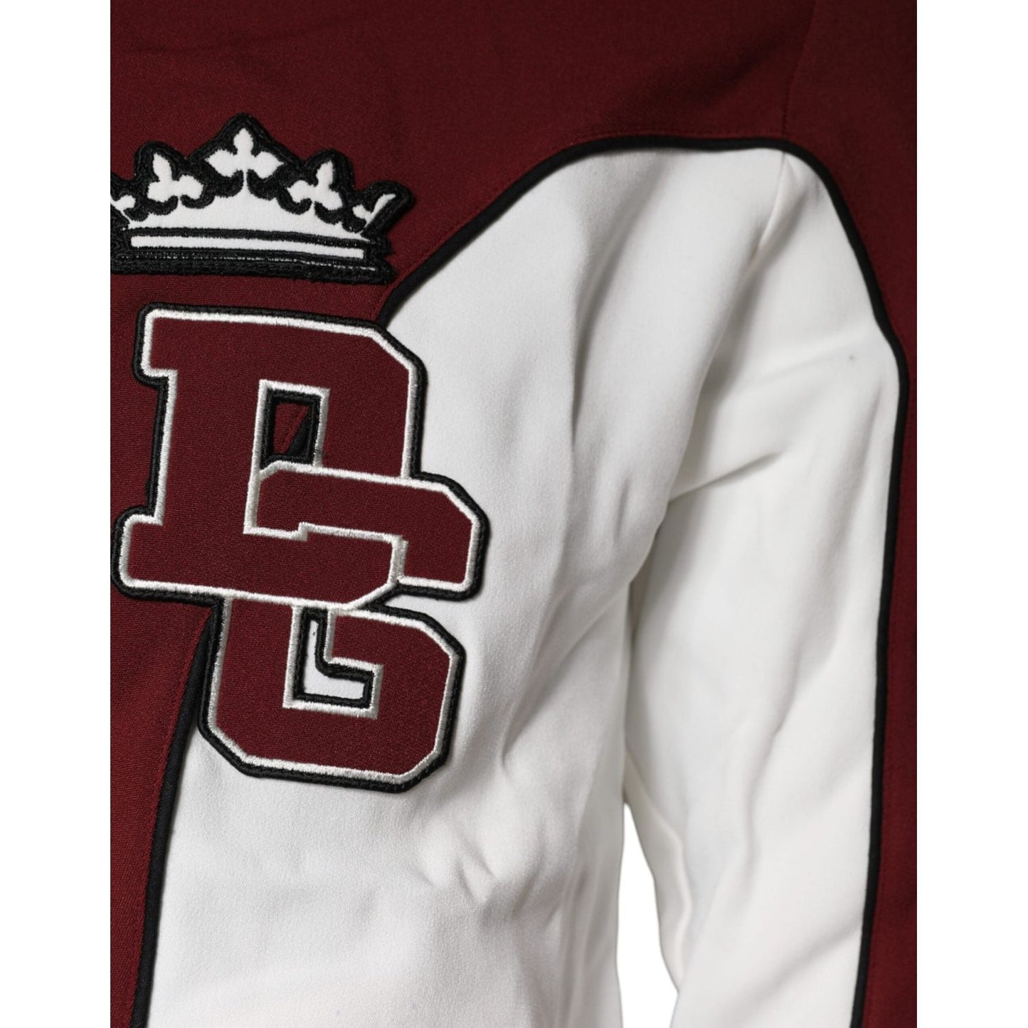Dolce & Gabbana Red White Logo Full Zip Sweatshirt Sweater Dolce & Gabbana Light Gray