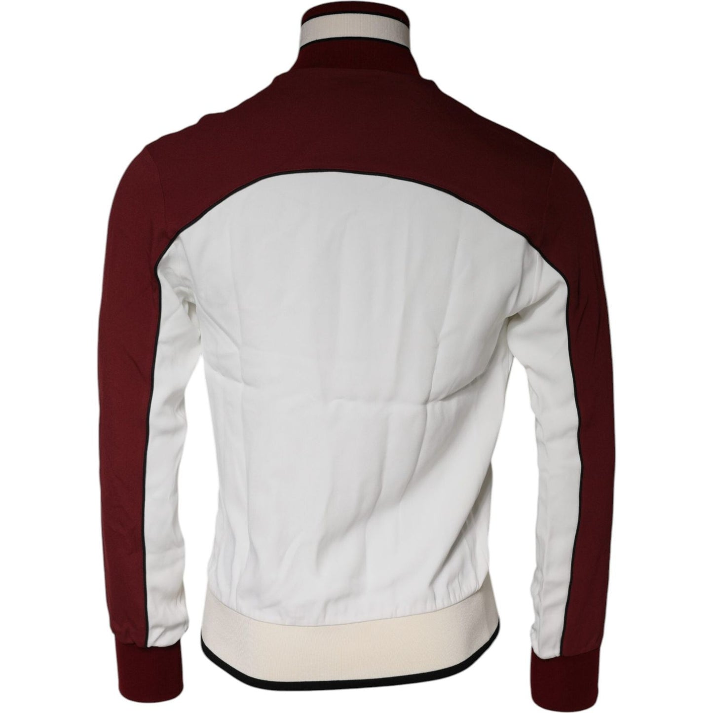 Dolce & Gabbana Red White Logo Full Zip Sweatshirt Sweater Dolce & Gabbana Black