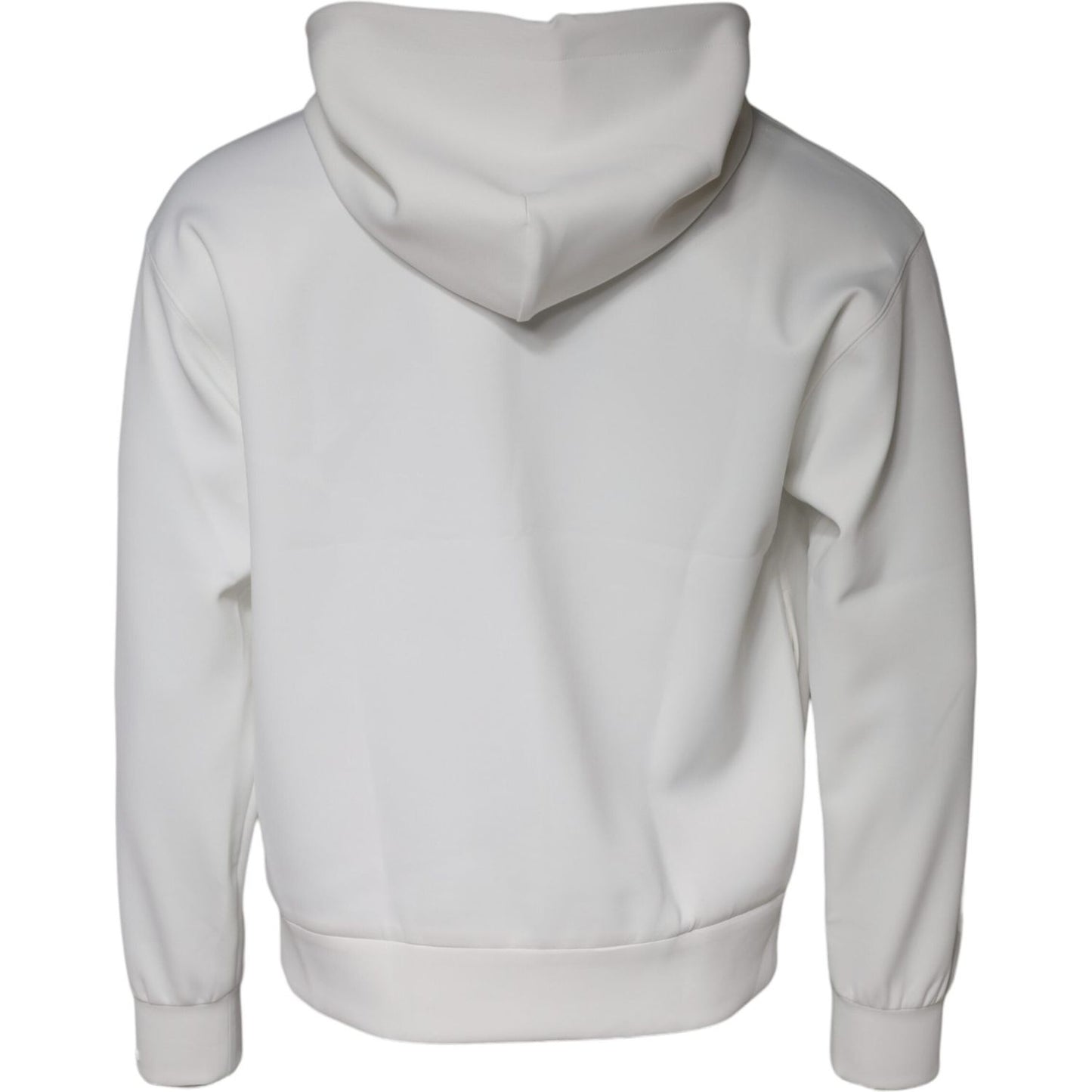 Dolce & Gabbana White DG Logo Hooded Men Sweatshirt Sweater Dolce & Gabbana Gray