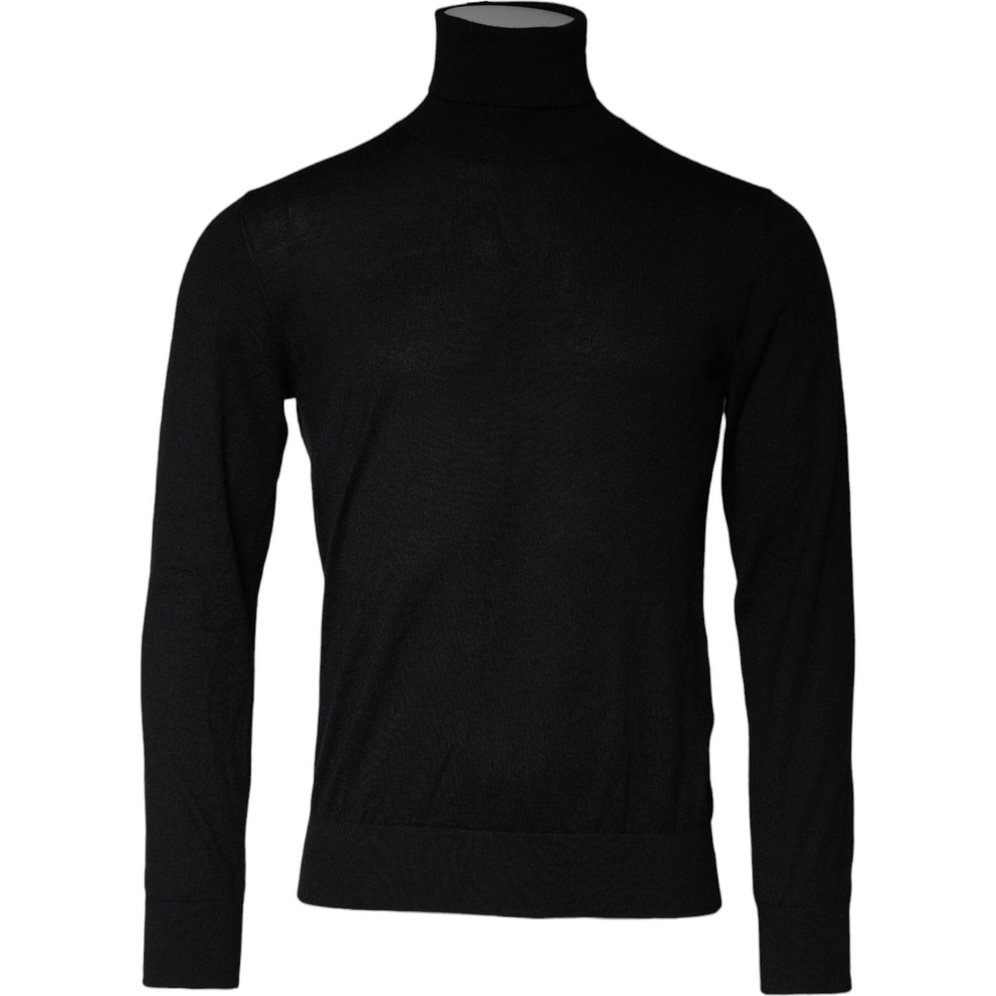 Dolce & Gabbana Black Long Sleeve Turtleneck Pullover Sweater Dolce & Gabbana Black