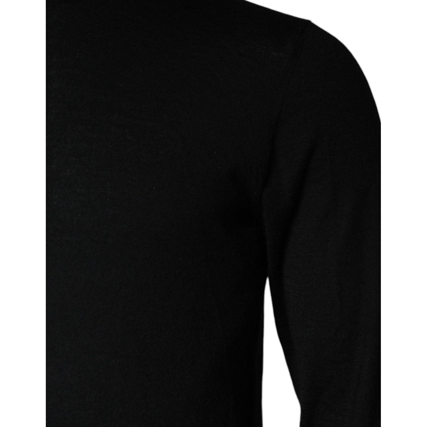 Dolce & Gabbana Black Long Sleeve Turtleneck Pullover Sweater Dolce & Gabbana Black