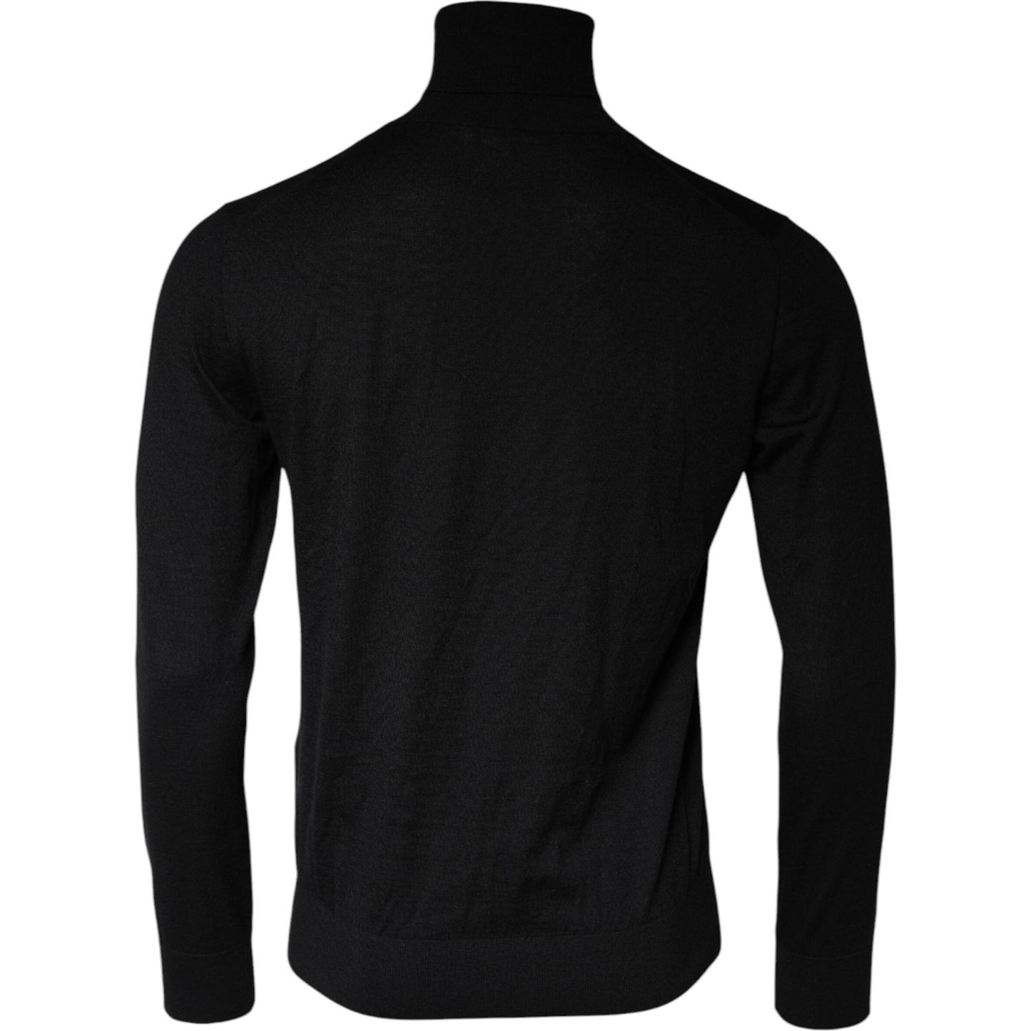 Dolce & Gabbana Black Long Sleeve Turtleneck Pullover Sweater Dolce & Gabbana Black