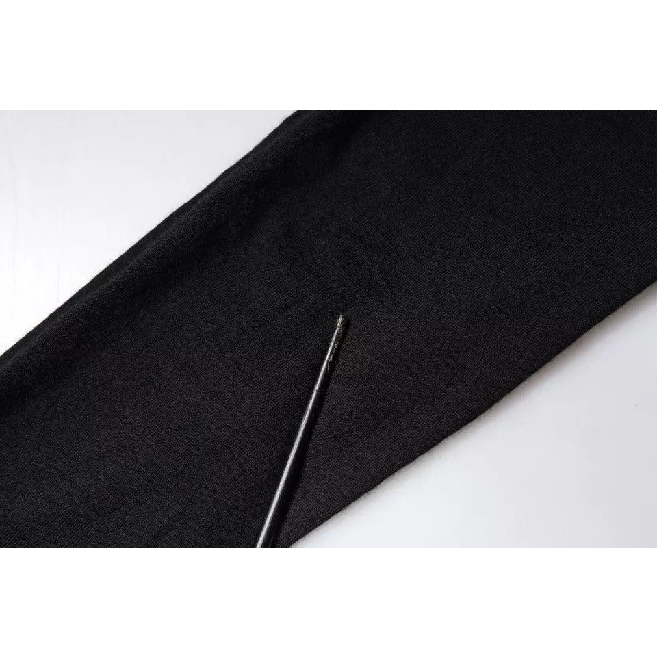 Dolce & Gabbana Black Long Sleeve Turtleneck Pullover Sweater Dolce & Gabbana Black