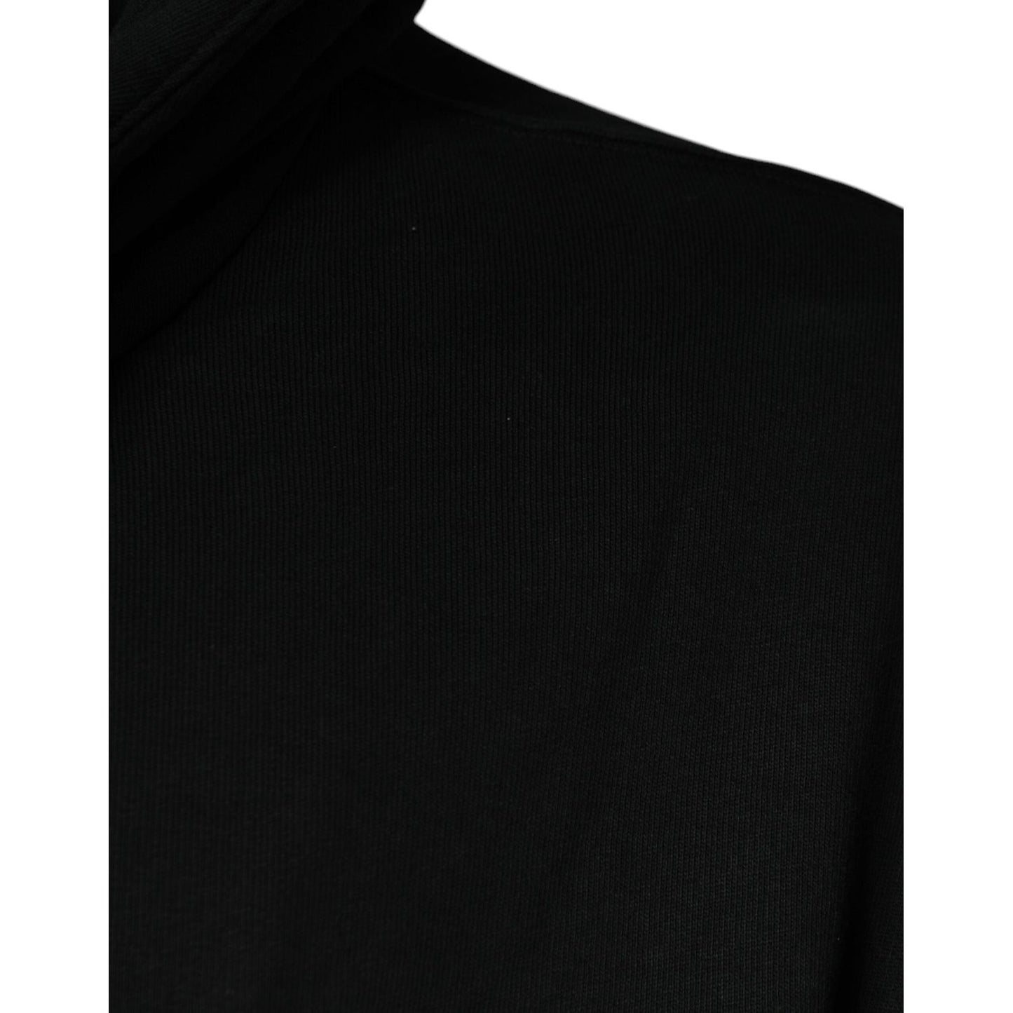 Dolce & Gabbana Black Logo Plaque Hooded Full Zip Sweater Dolce & Gabbana Black