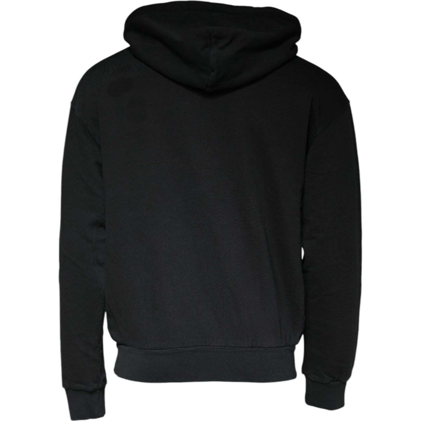 Dolce & Gabbana Black Logo Plaque Hooded Full Zip Sweater Dolce & Gabbana Black