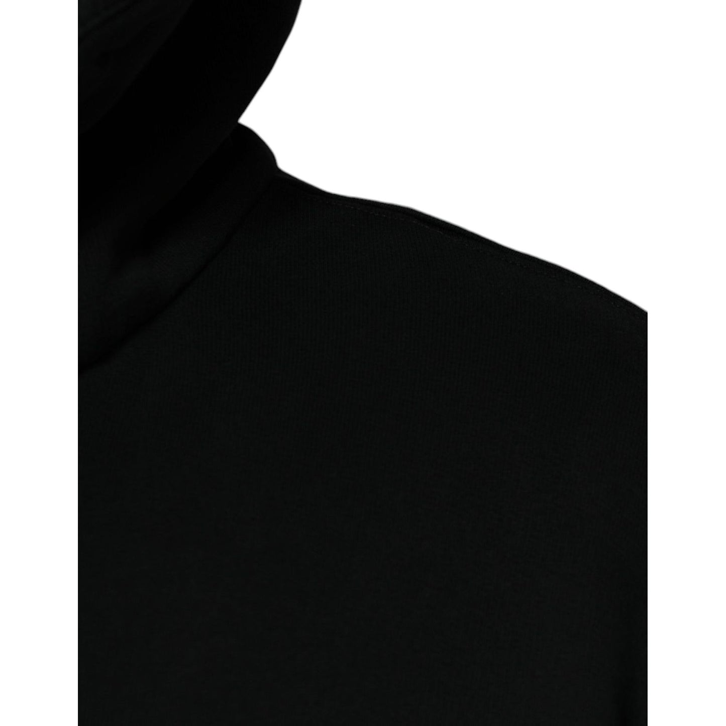 Dolce & Gabbana Black Logo Plaque Hooded Full Zip Sweater Dolce & Gabbana Black