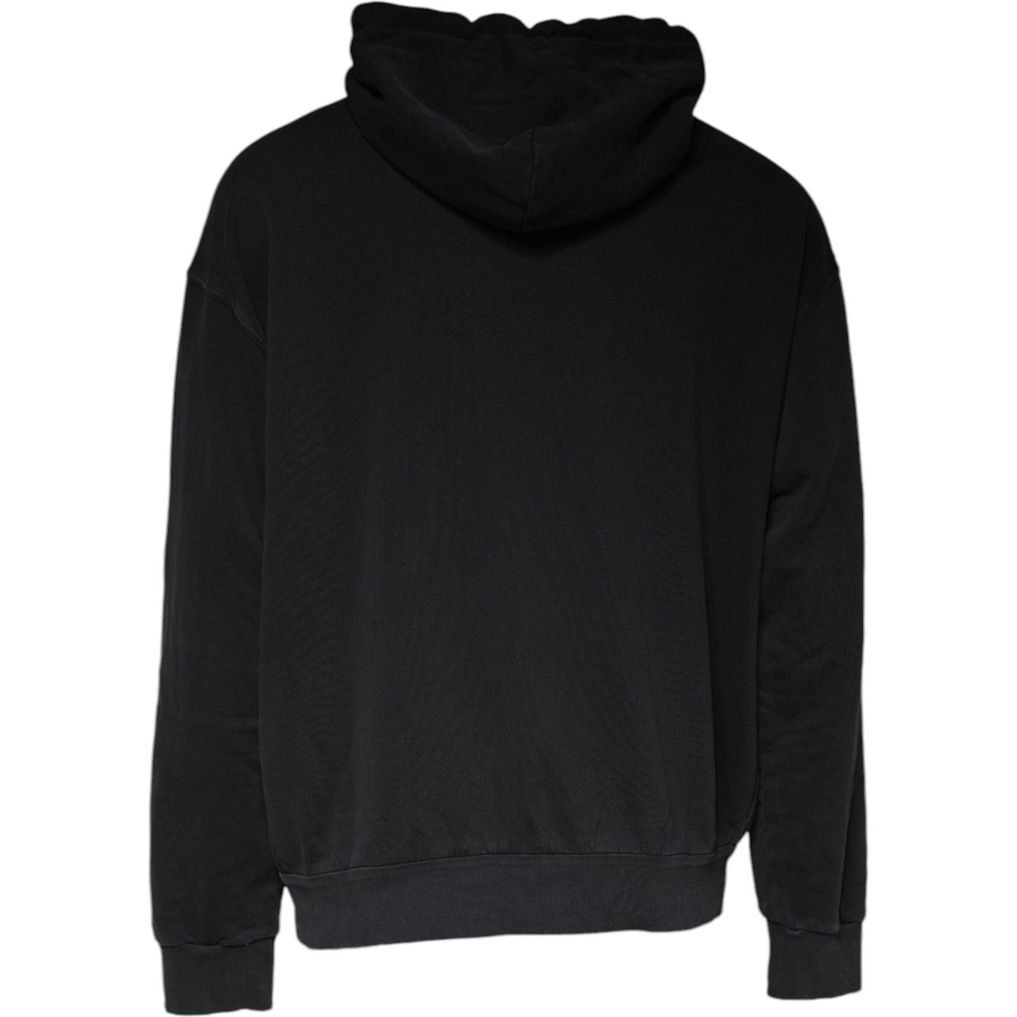 Dolce & Gabbana Black Logo Plaque Hooded Full Zip Sweater Dolce & Gabbana Black