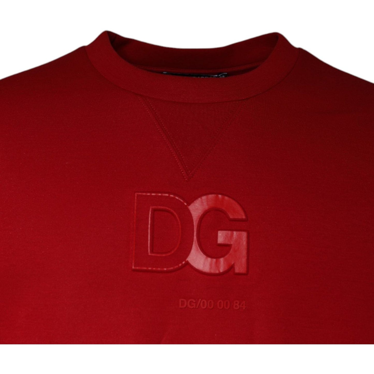Dolce & Gabbana Maroon DG Logo Cotton Men Sweatshirt Sweater Dolce & Gabbana Dark Red