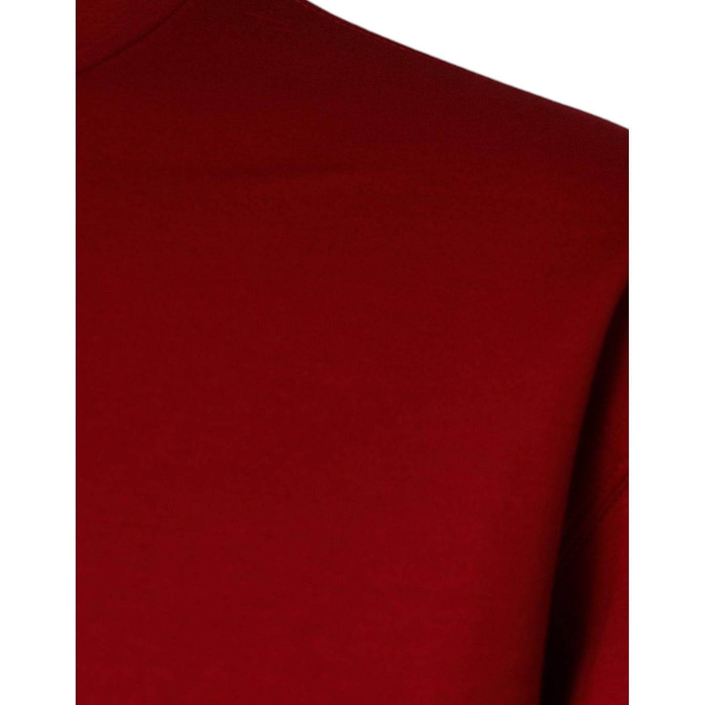 Dolce & Gabbana Maroon DG Logo Cotton Men Sweatshirt Sweater Dolce & Gabbana Dark Red