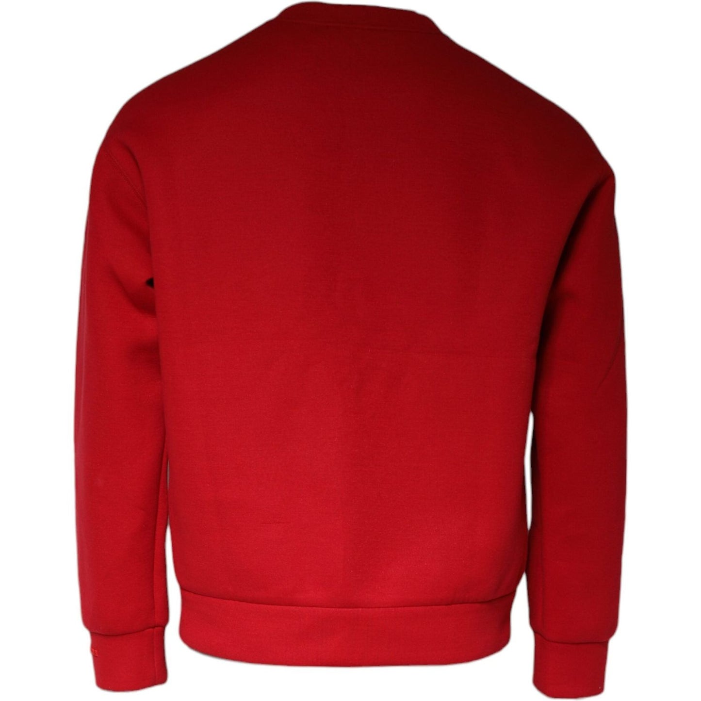 Dolce & Gabbana Maroon DG Logo Cotton Men Sweatshirt Sweater Dolce & Gabbana Dark Red