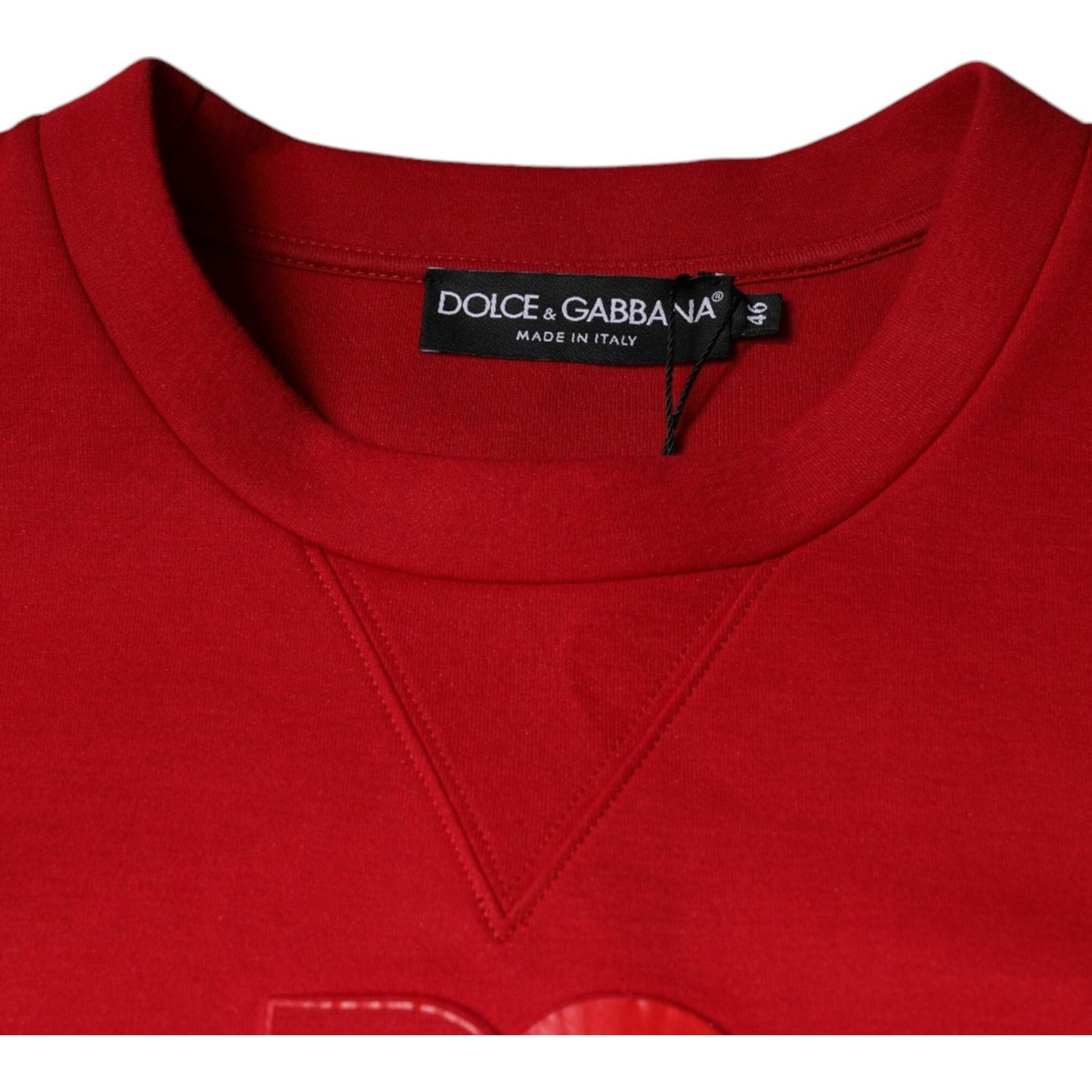 Dolce & Gabbana Maroon DG Logo Cotton Men Sweatshirt Sweater Dolce & Gabbana Dark Red