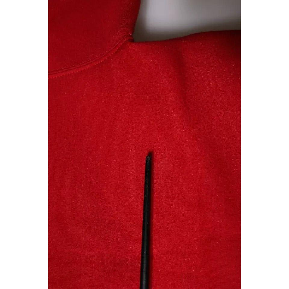 Dolce & Gabbana Maroon DG Logo Cotton Men Sweatshirt Sweater Dolce & Gabbana Dark Red