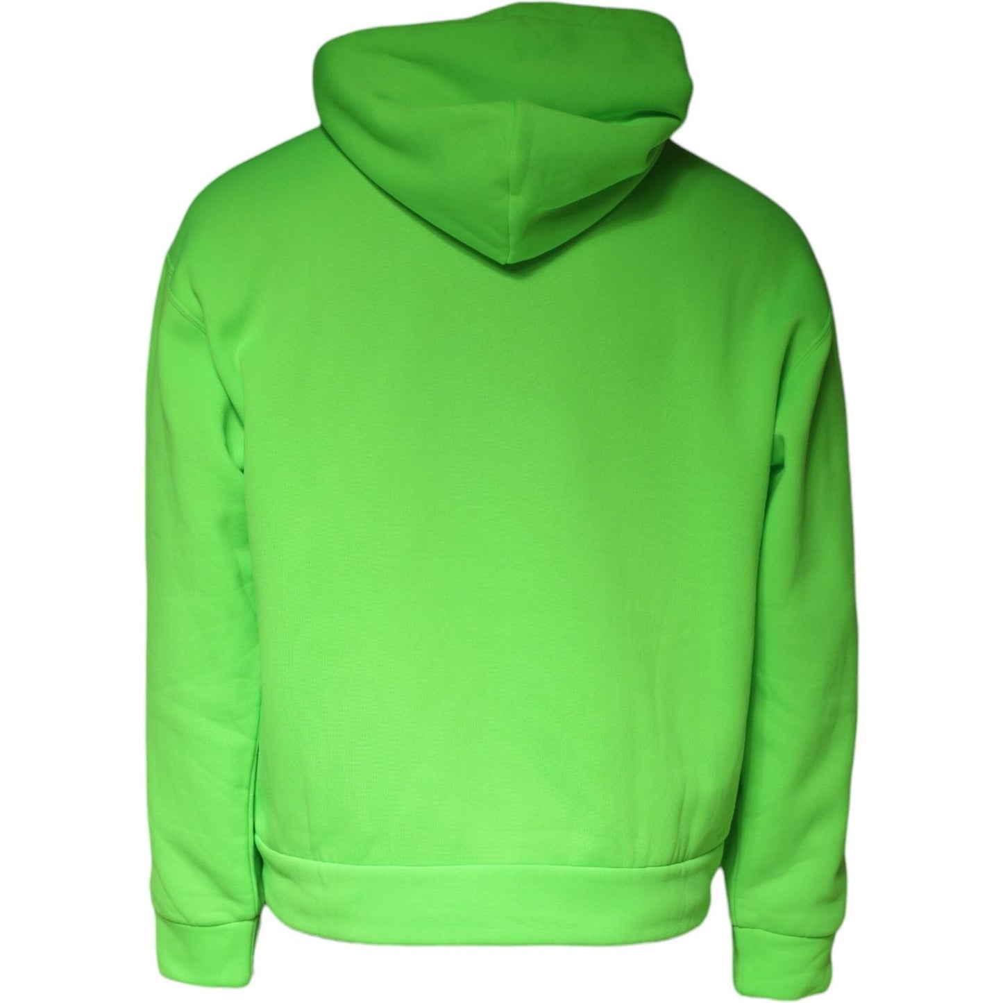 Dolce & Gabbana Green Logo Hooded Pullover Sweatshirt Sweater Dolce & Gabbana Yellow Green