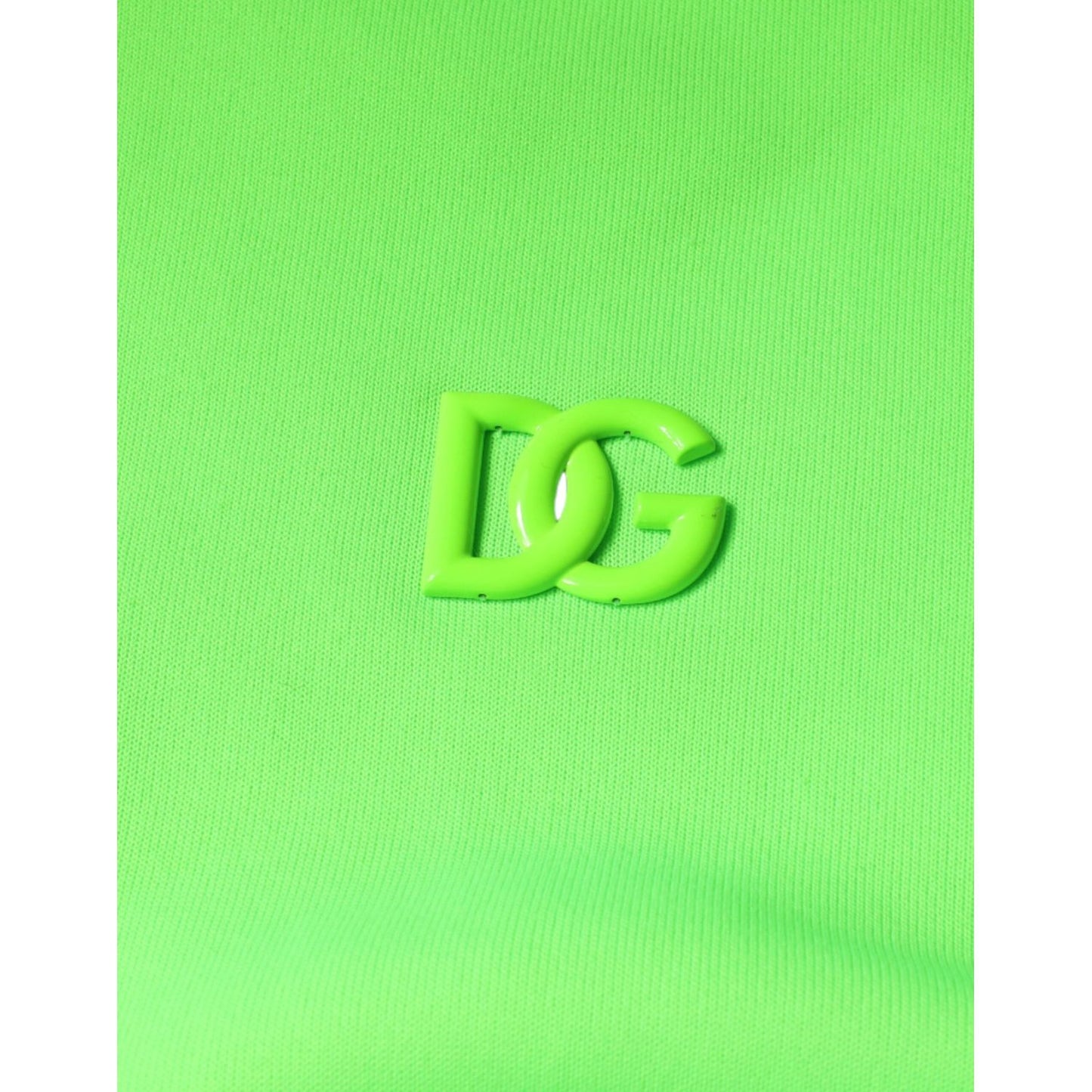 Dolce & Gabbana Green Logo Hooded Pullover Sweatshirt Sweater Dolce & Gabbana Light Green