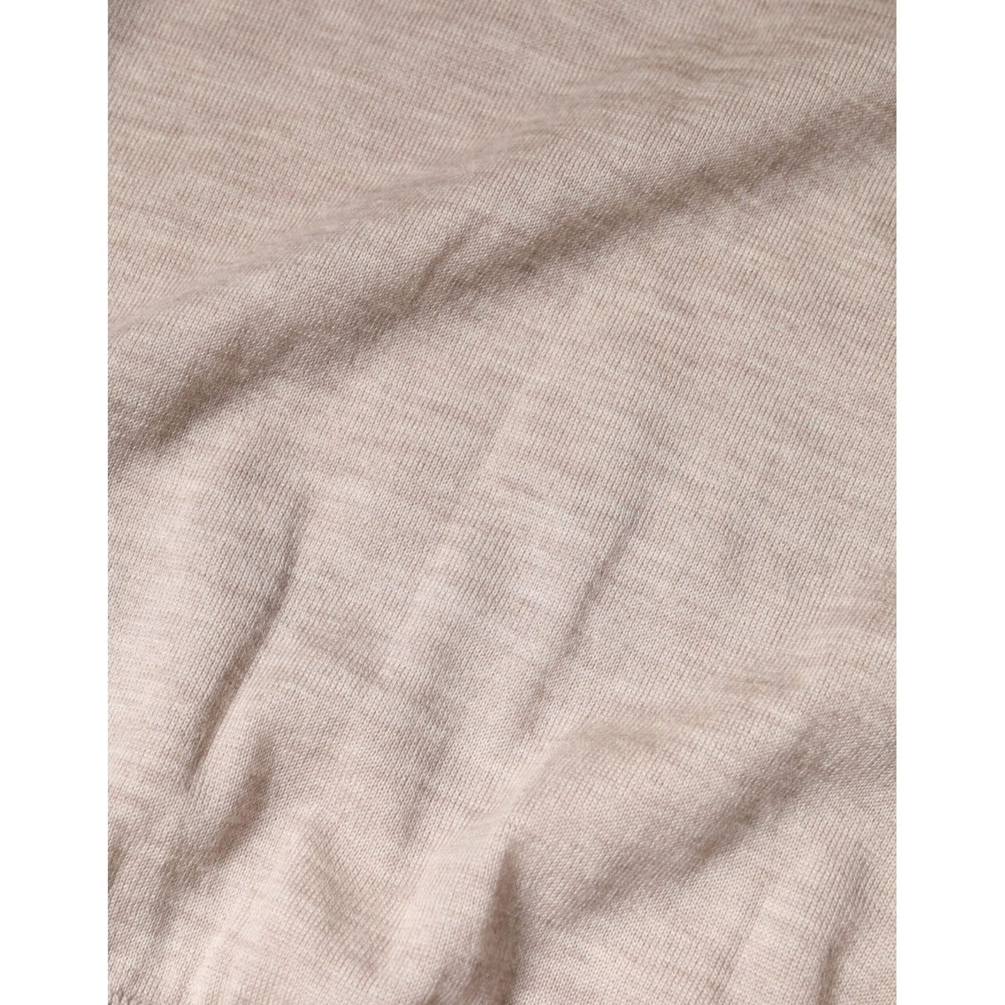 Dolce & Gabbana Beige Cashmere Knit Collared Pullover Sweater Dolce & Gabbana Gray
